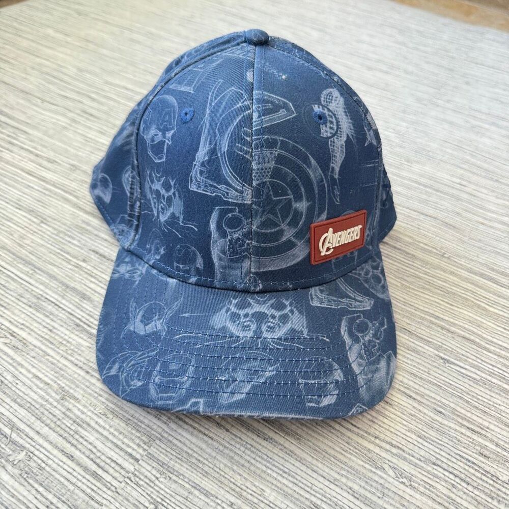 NEW Disney Parks Adult Marvel Heroes & Villains Avengers 60th Anniv Hat Cap Blue